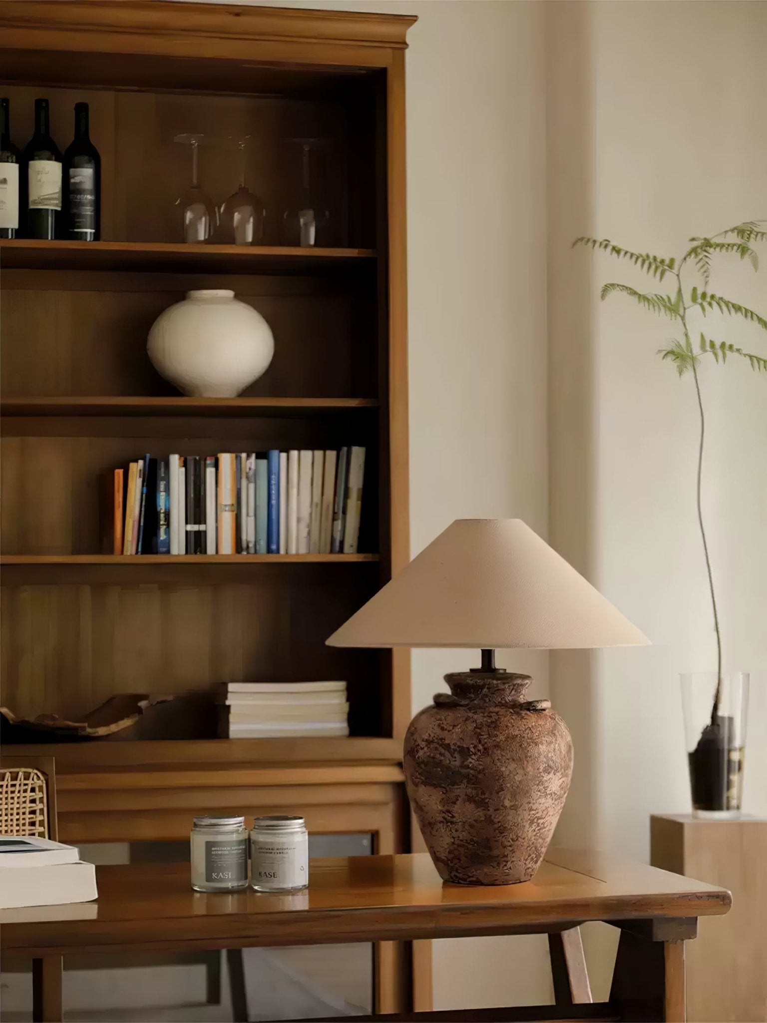 Mirisaya Vintage Fabric Table Lamp