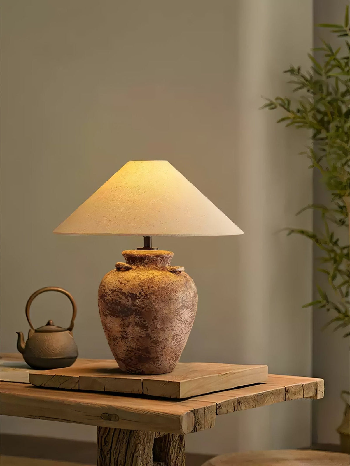 Mirisaya Vintage Fabric Table Lamp