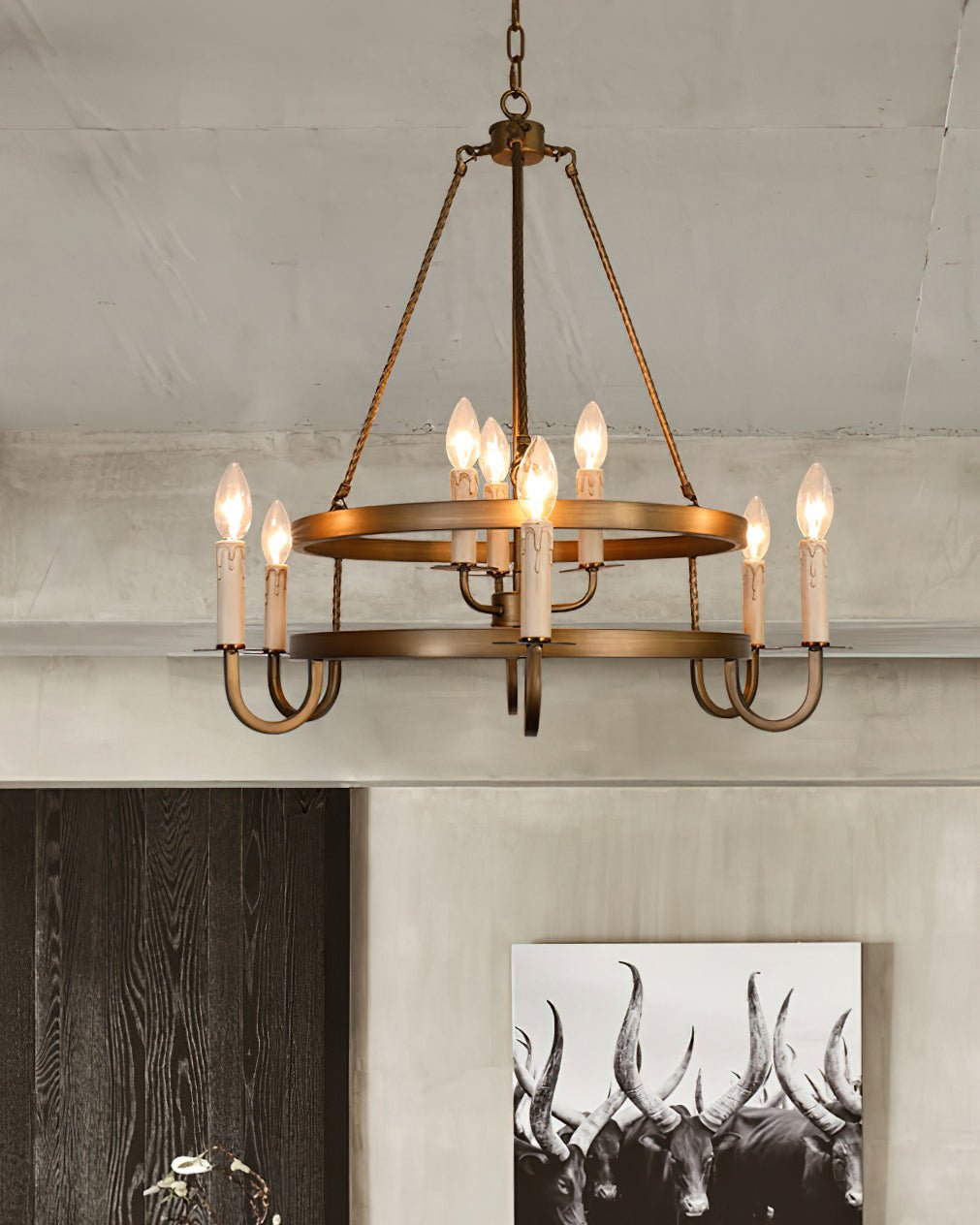Vintara Brass Candle Chandelier