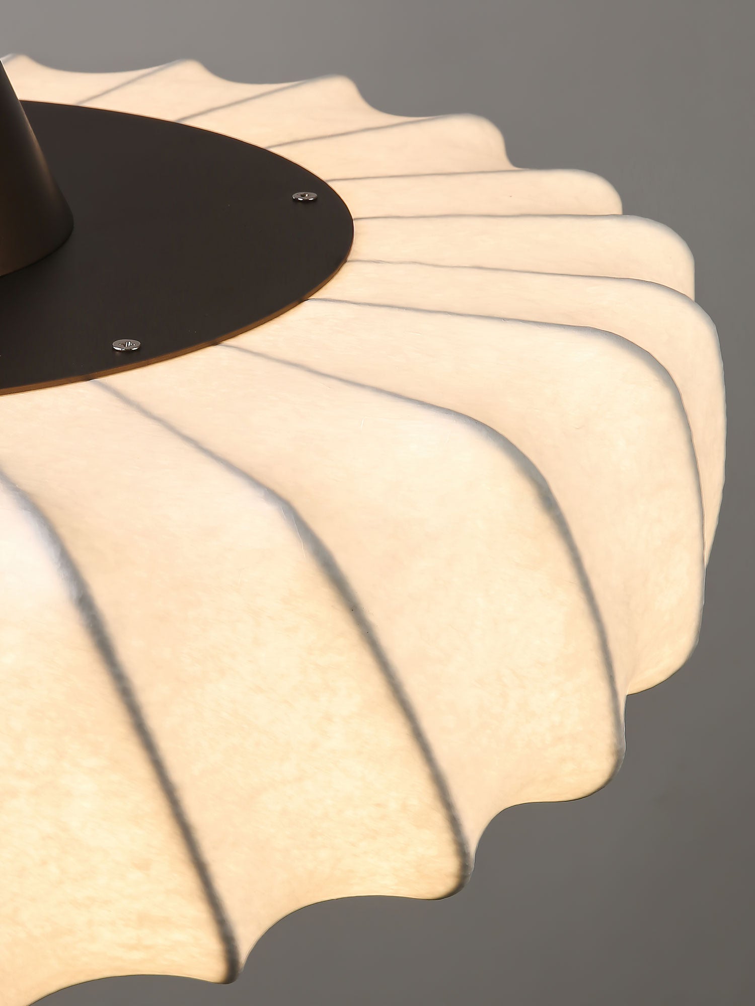 Zelore Swirl Fabric Bronze Pendant Light