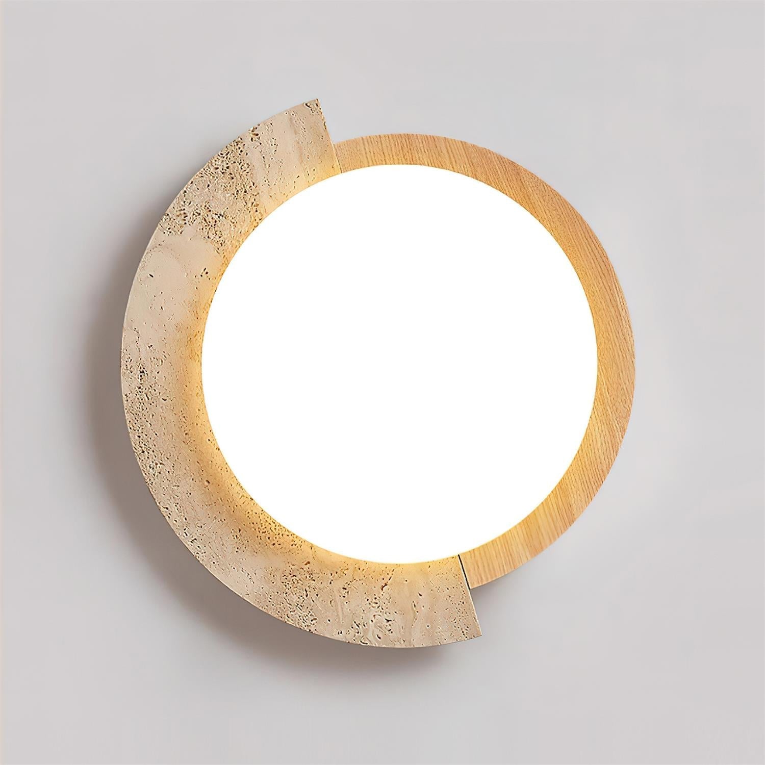 Ritta Travertine Oval LED Ceiling Light - Neutral Decor