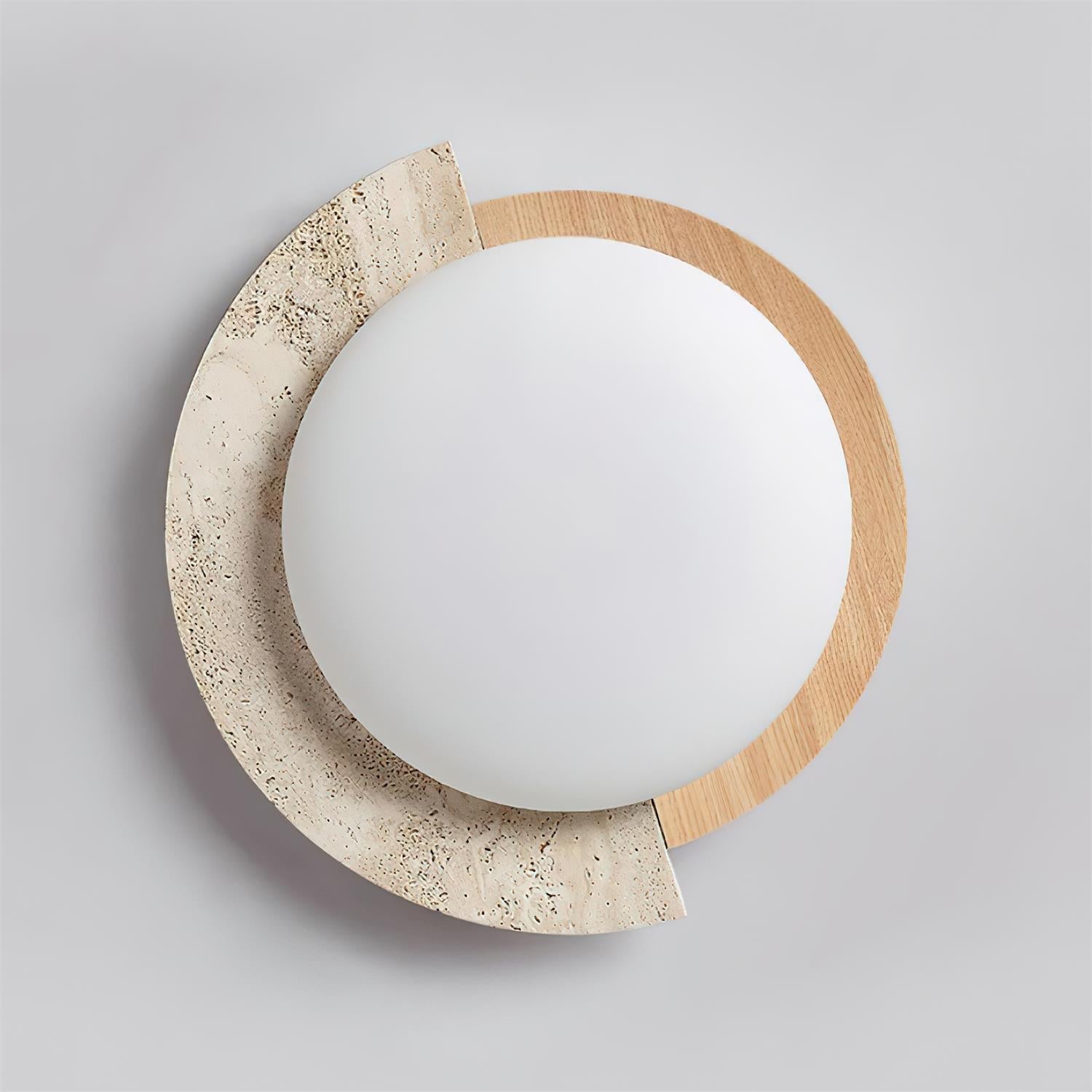 Ritta Travertine Oval LED Ceiling Light - Neutral Decor