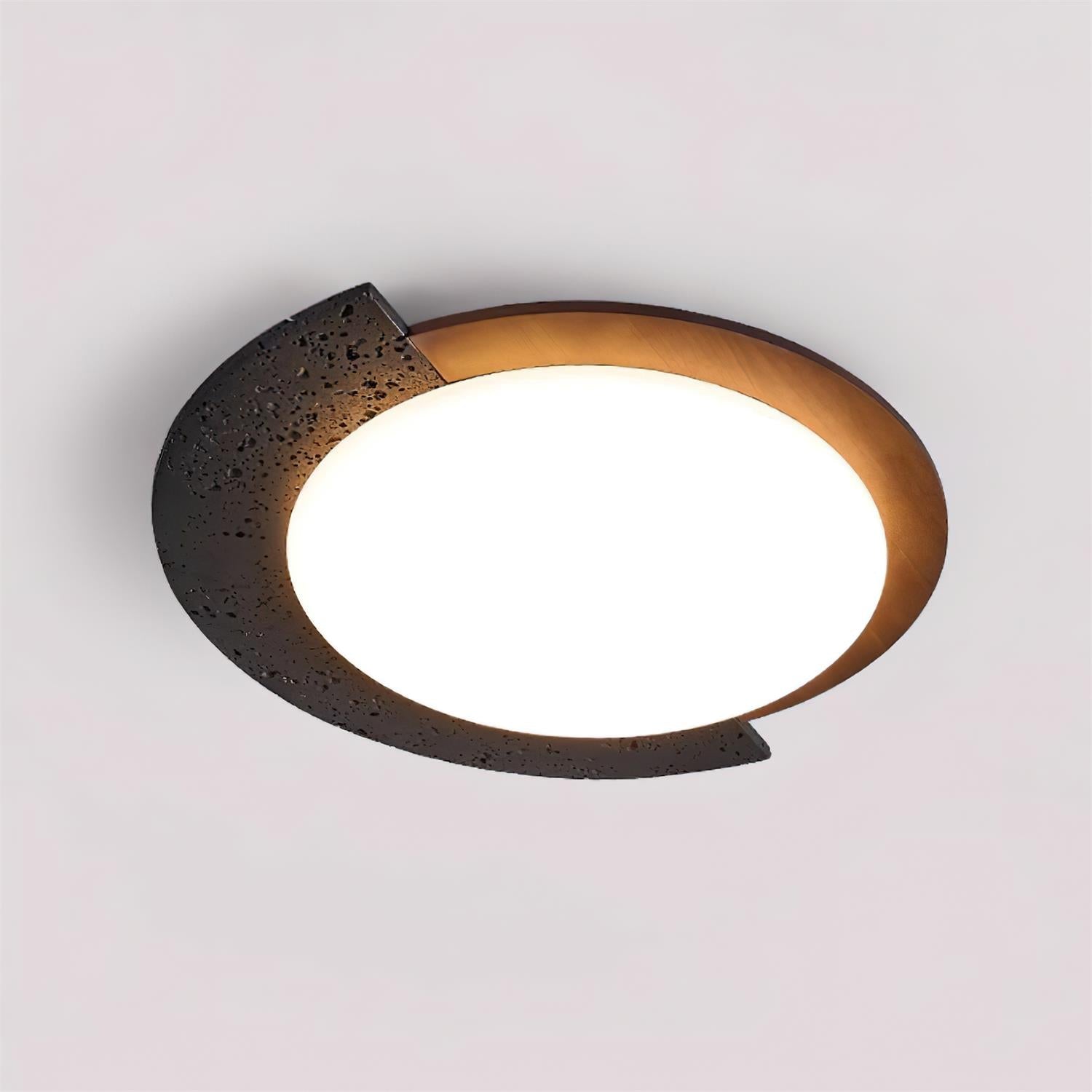 Ritta Travertine Oval LED Ceiling Light - Neutral Decor