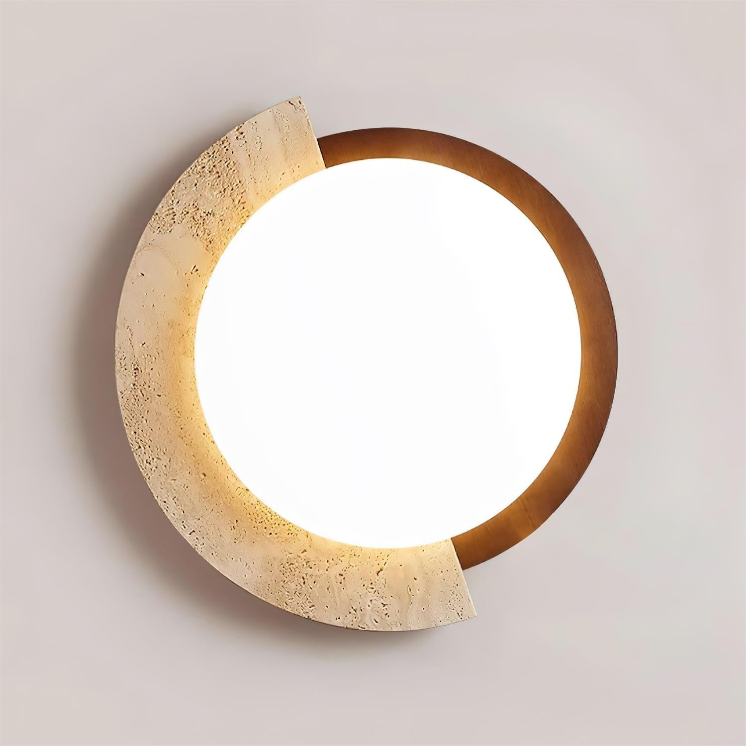 Ritta Travertine Oval LED Ceiling Light - Neutral Decor
