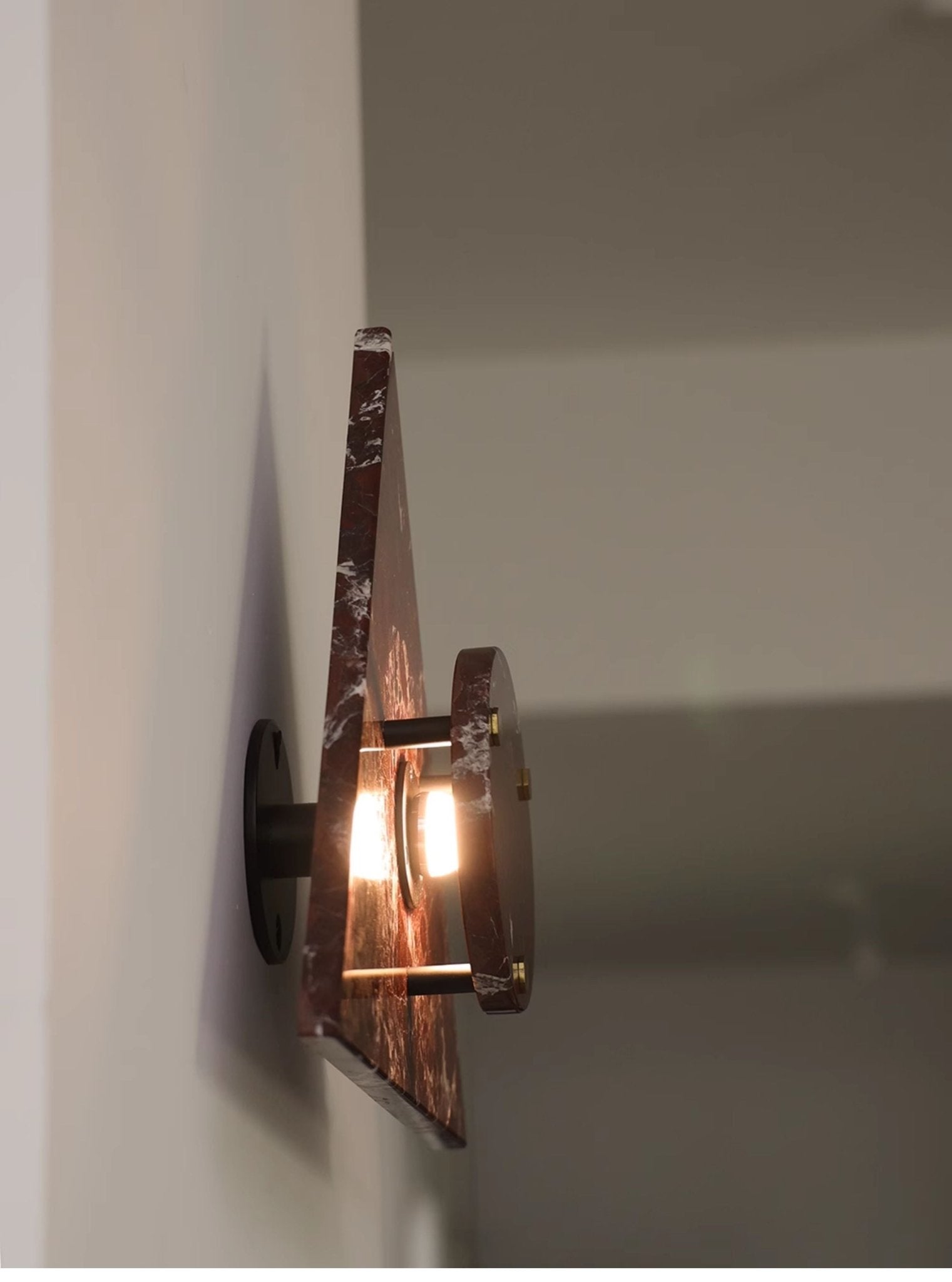 Pyramid Rustic Marble Wall Light