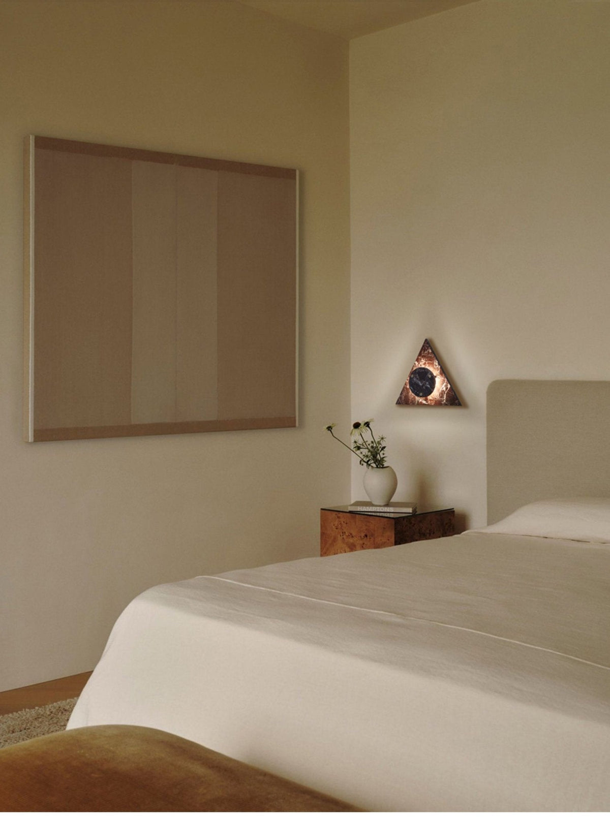 Pyramid Rustic Marble Wall Light
