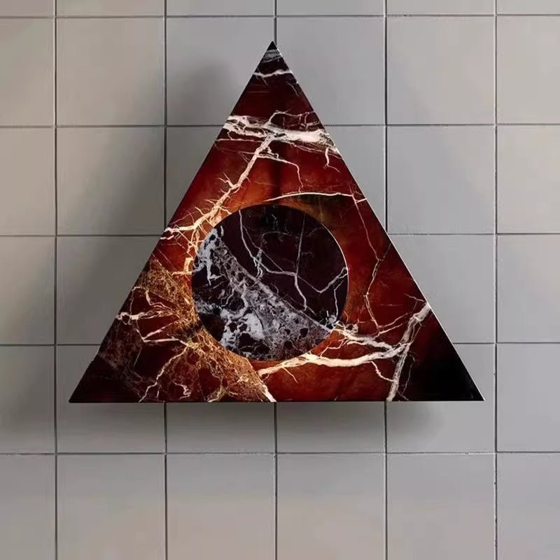 Pyramid Rustic Marble Wall Light