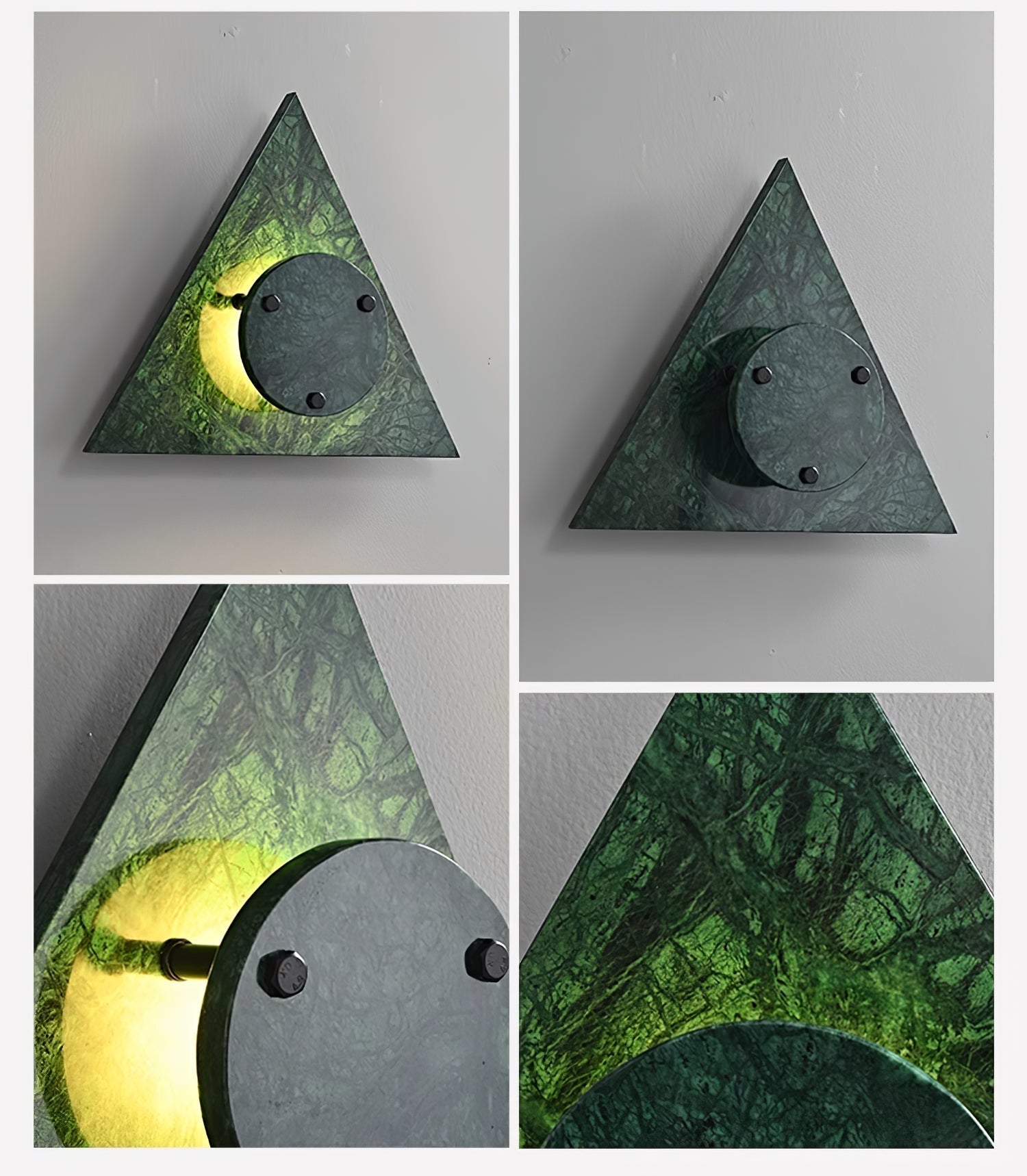 Pyramid Rustic Marble Wall Light