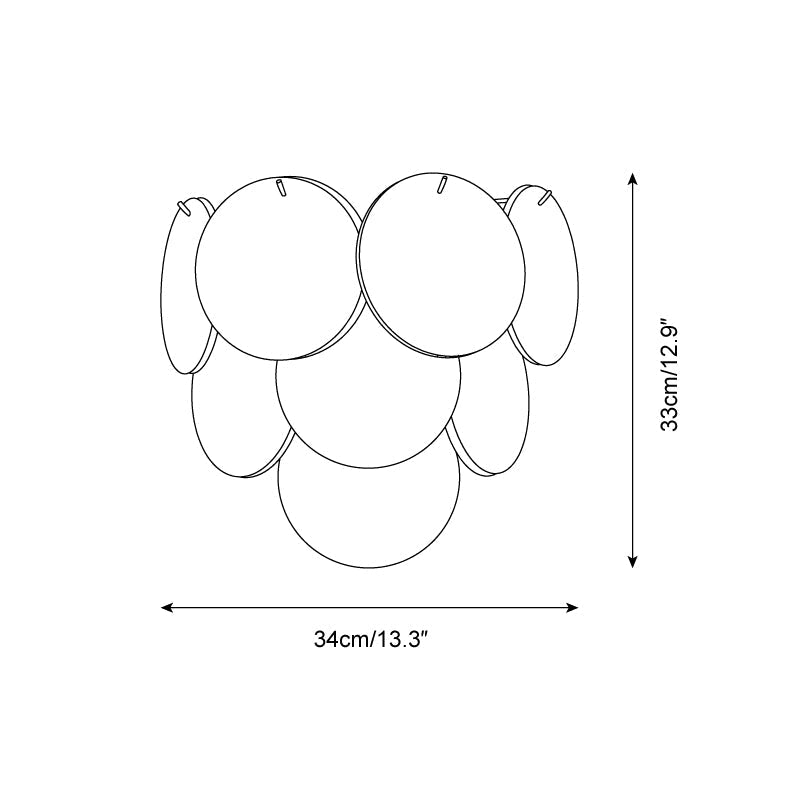 Vivelle Wall Light Ethereal Glass Petal - Neutral Decor