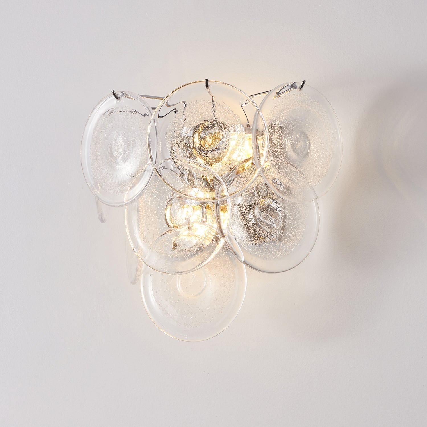 Vivelle Wall Light Ethereal Glass Petal - Neutral Decor