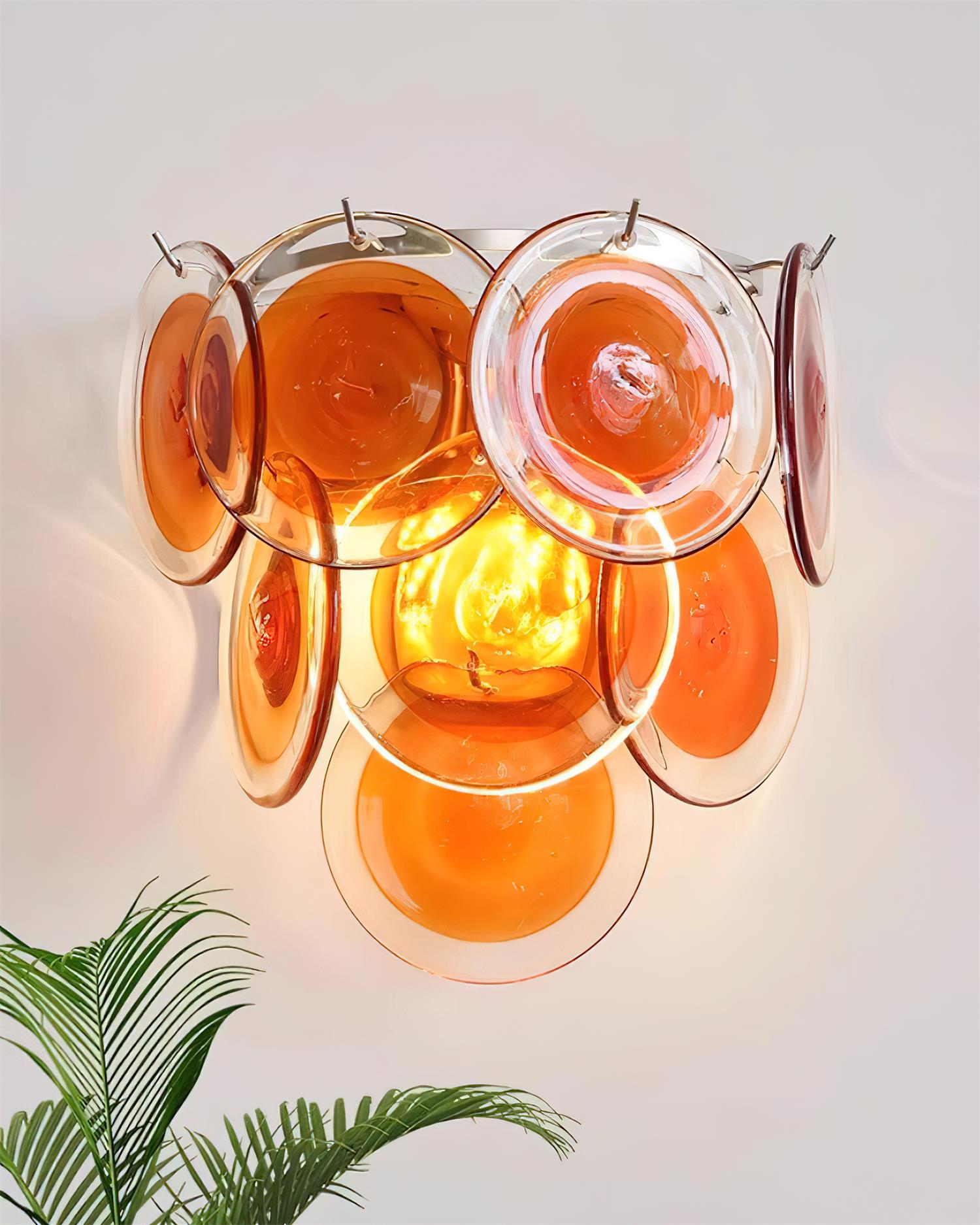 Vivelle Wall Light Ethereal Glass Petal - Neutral Decor