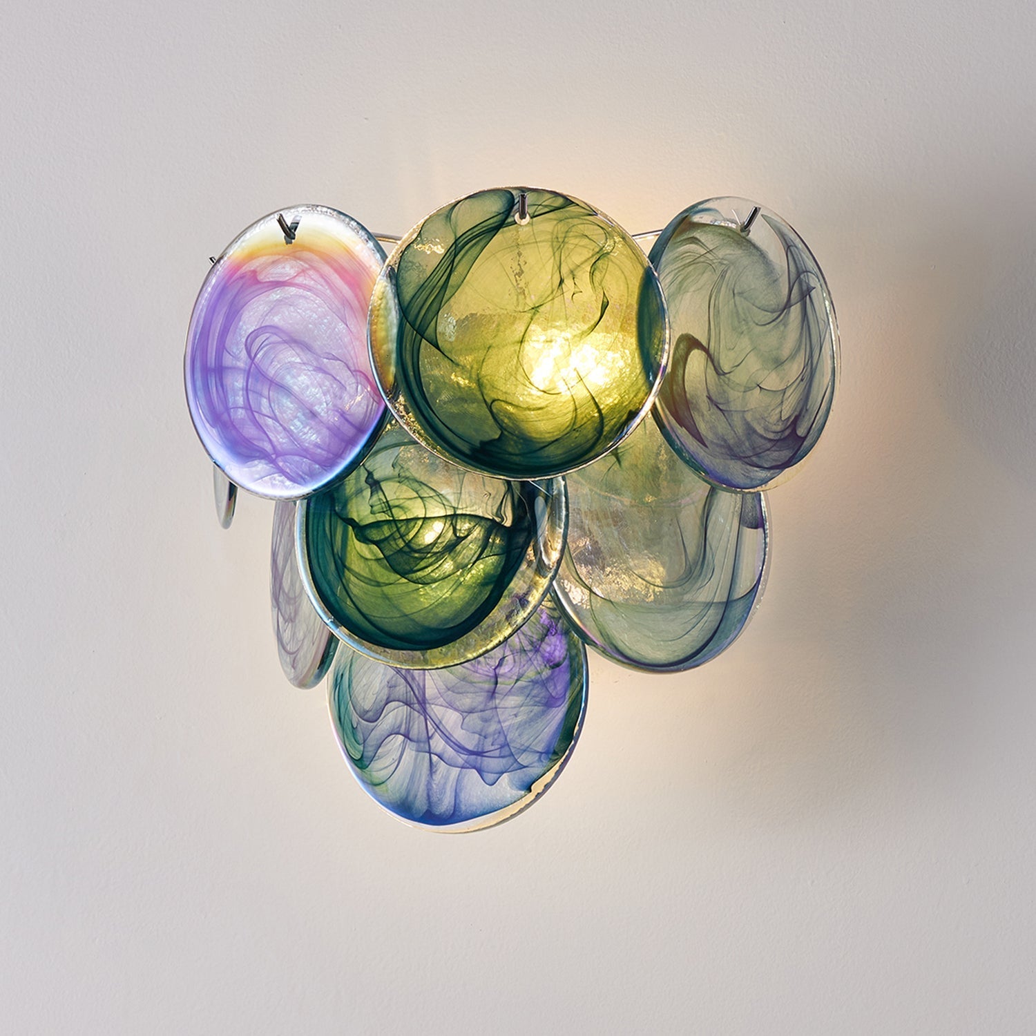 Vivelle Wall Light Ethereal Glass Petal - Neutral Decor
