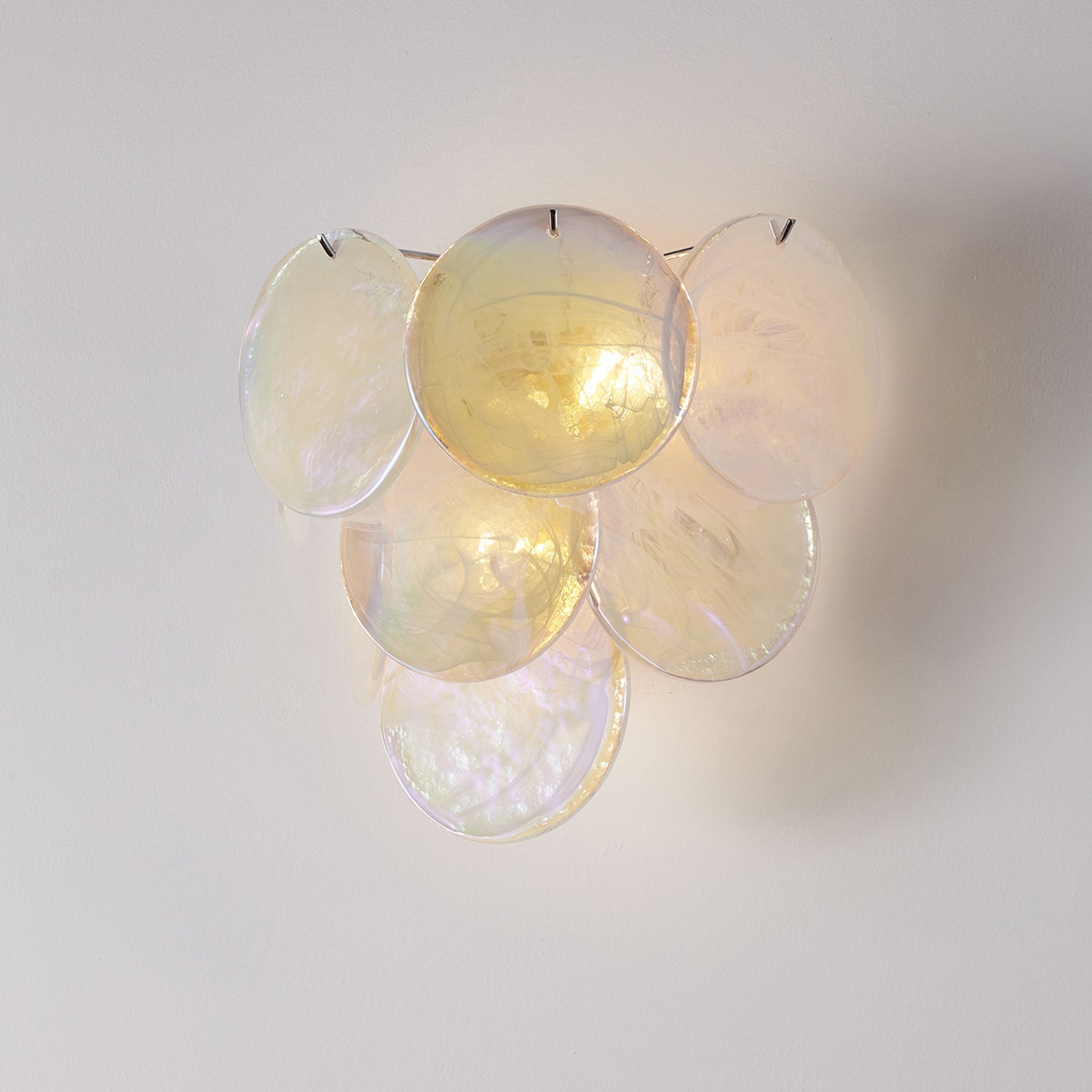 Vivelle Wall Light Ethereal Glass Petal - Neutral Decor