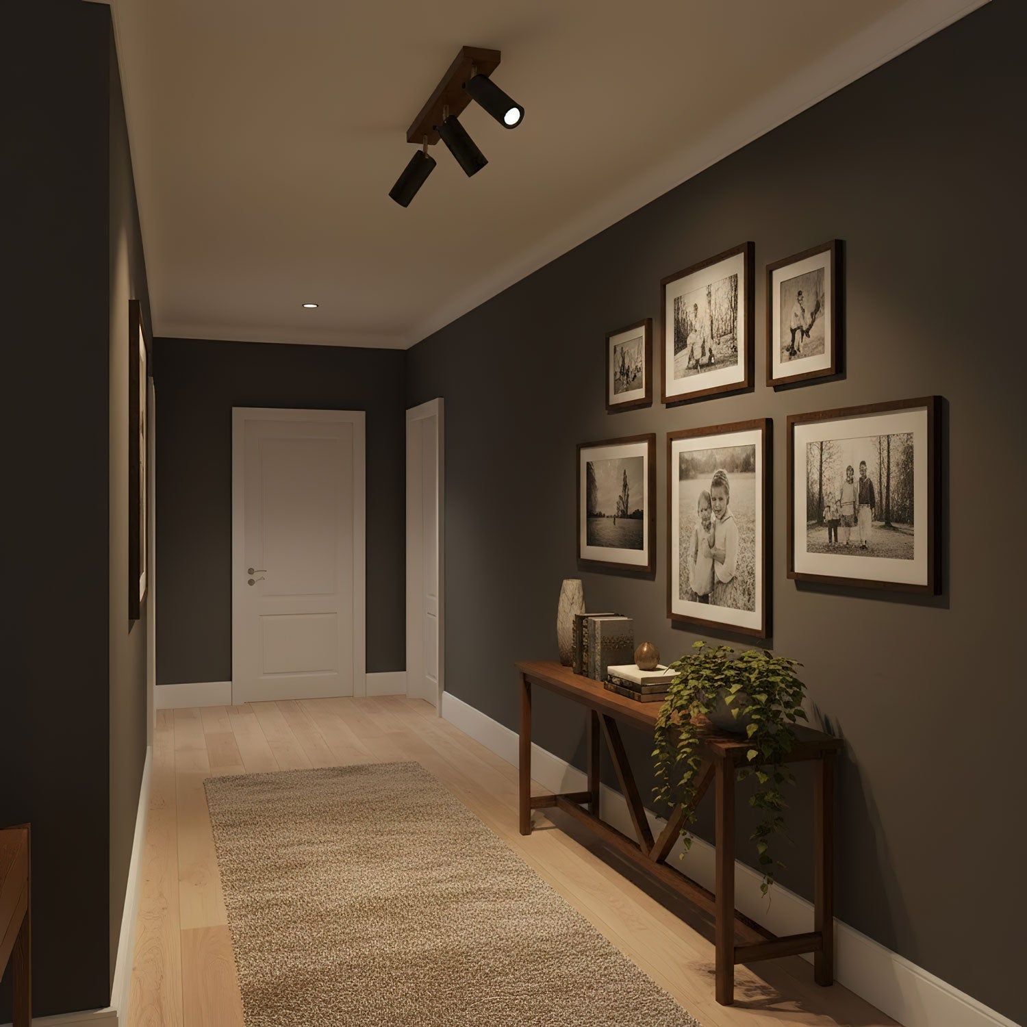 Eurliryra  Black Travertine Trio Ceiling Spot