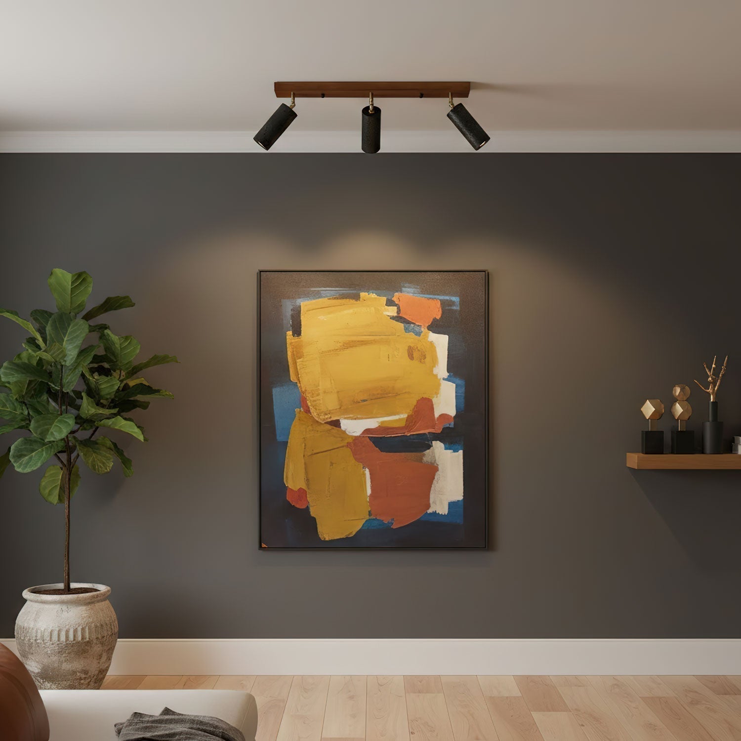 Eurliryra  Black Travertine Trio Ceiling Spot