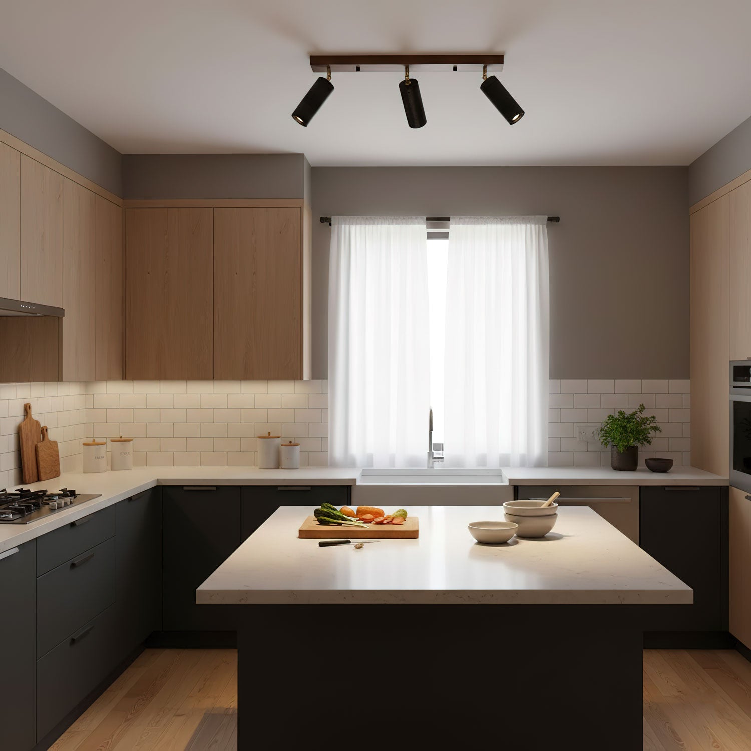 Eurliryra  Black Travertine Trio Ceiling Spot
