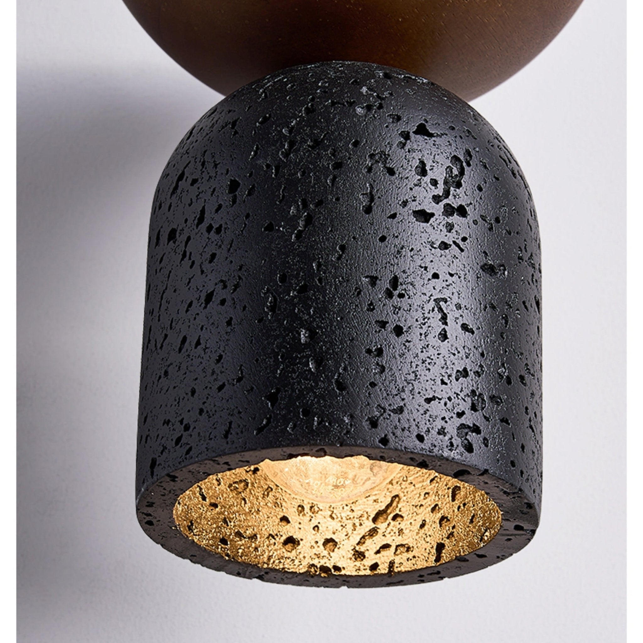 Theo Minimal Black Travertine Pendant Lamp