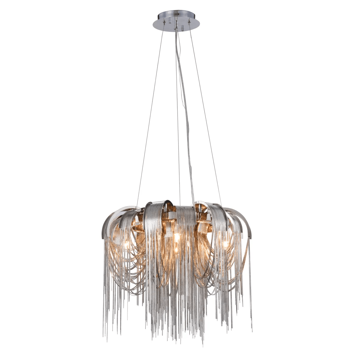 Tarien Chandelier Layered Chain Nickel Luxury