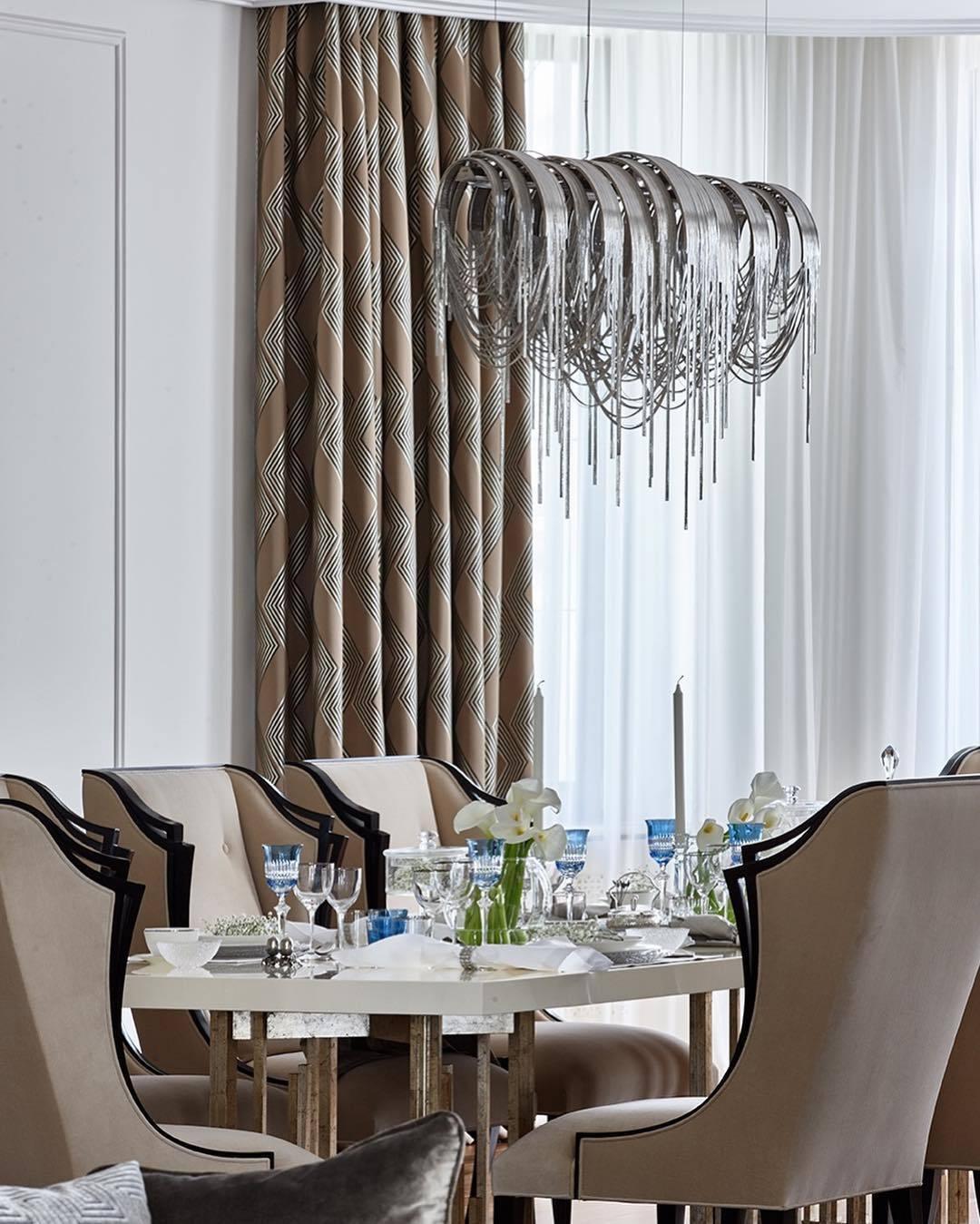 Tarien Chandelier Layered Chain Nickel Luxury