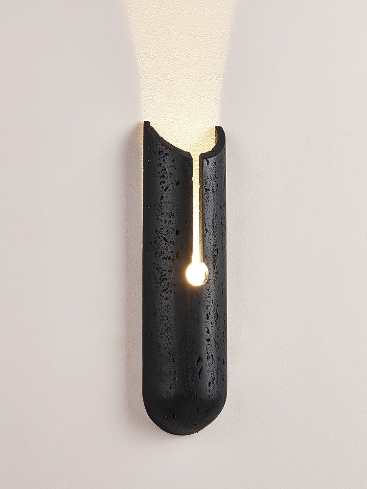 Elraeila Split Black Travertine Wall Light
