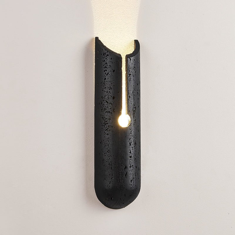 Elraeila Split Black Travertine Wall Light