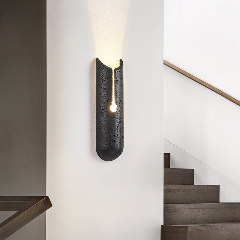 Elraeila Split Black Travertine Wall Light