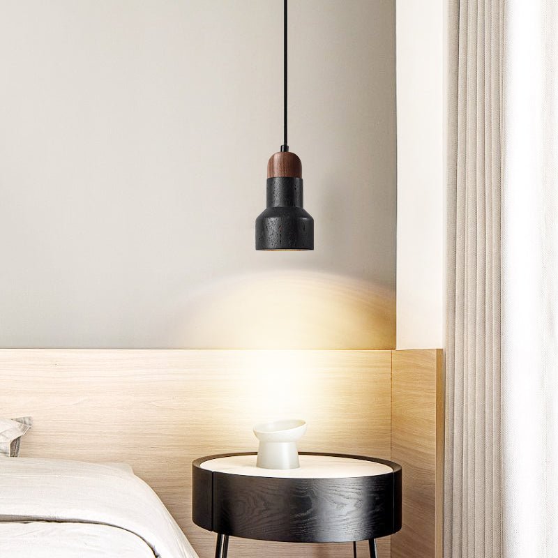 Foundry Modern Black Travertine Pendant Light