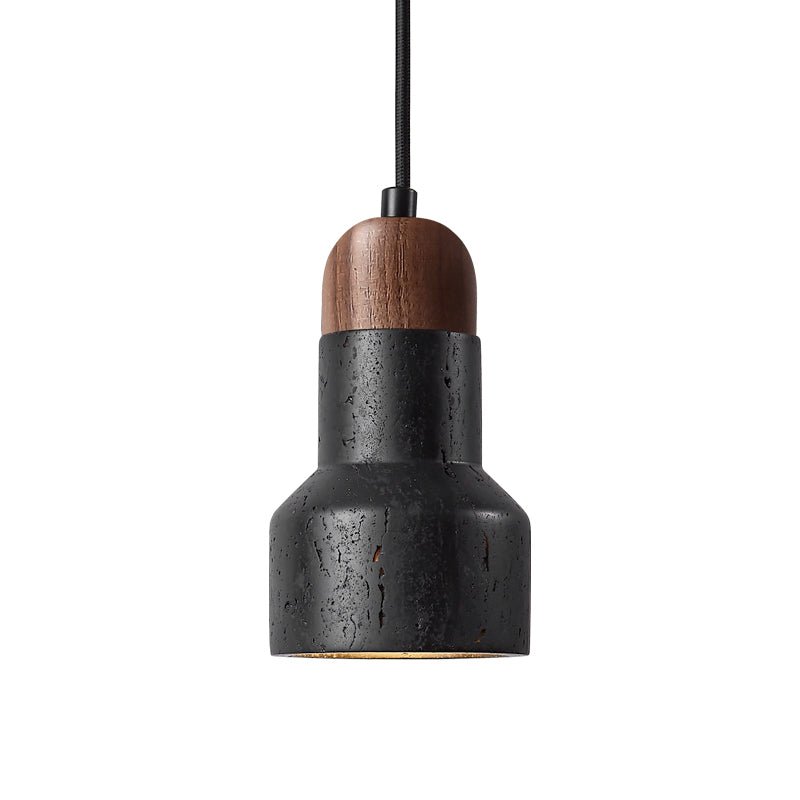 Foundry Modern Black Travertine Pendant Light
