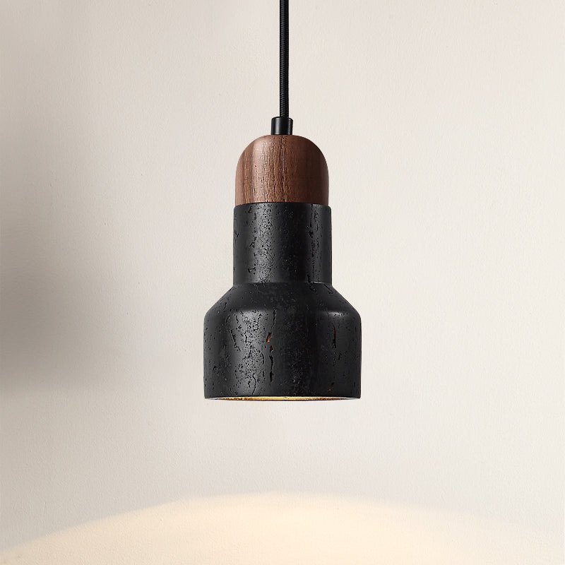 Foundry Modern Black Travertine Pendant Light