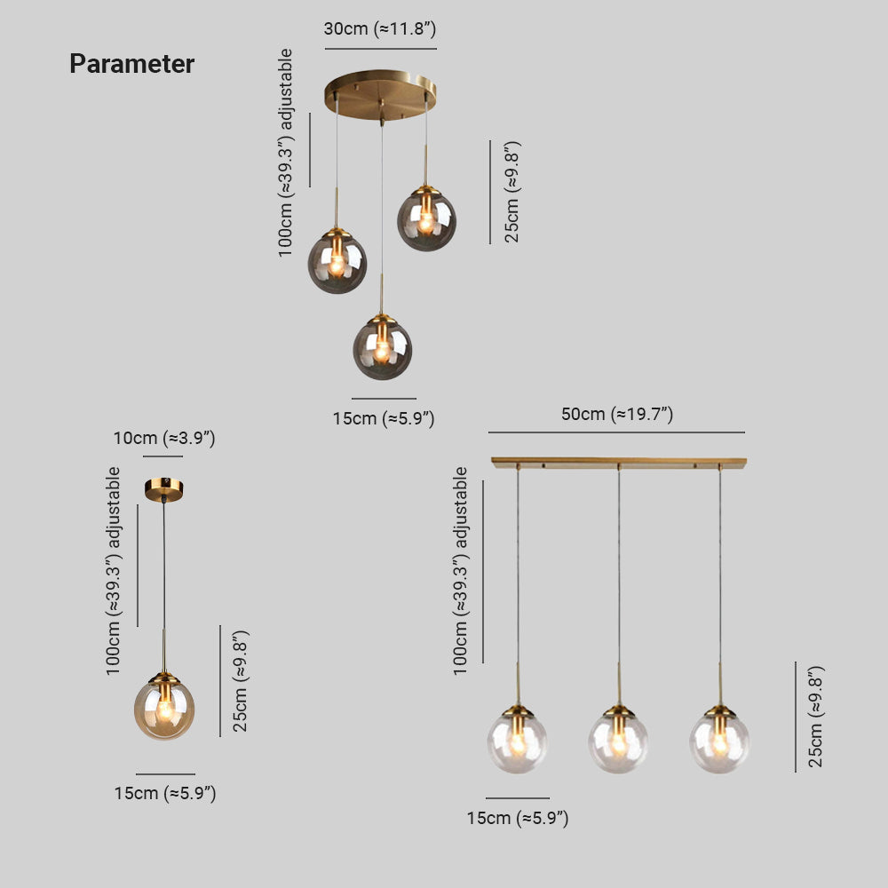 Valentina Designer Bubble Glass Pendant Light - Neutral Decor