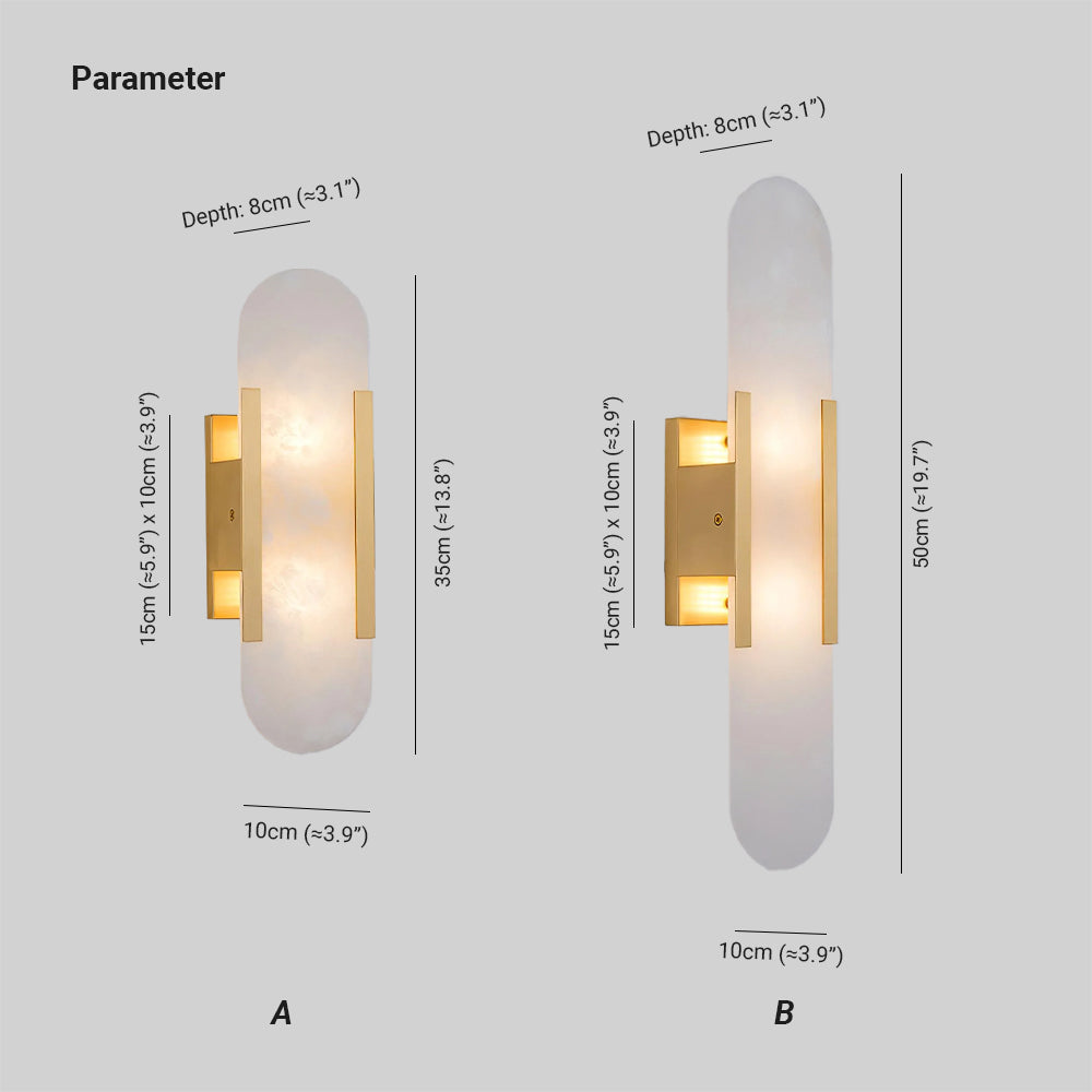 Veo Luxury Alabaster Wall Lamp - Neutral Decor
