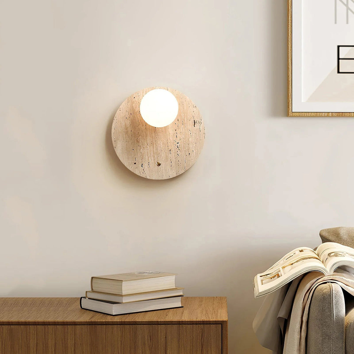 Seraelia Travertine Wall Lamp