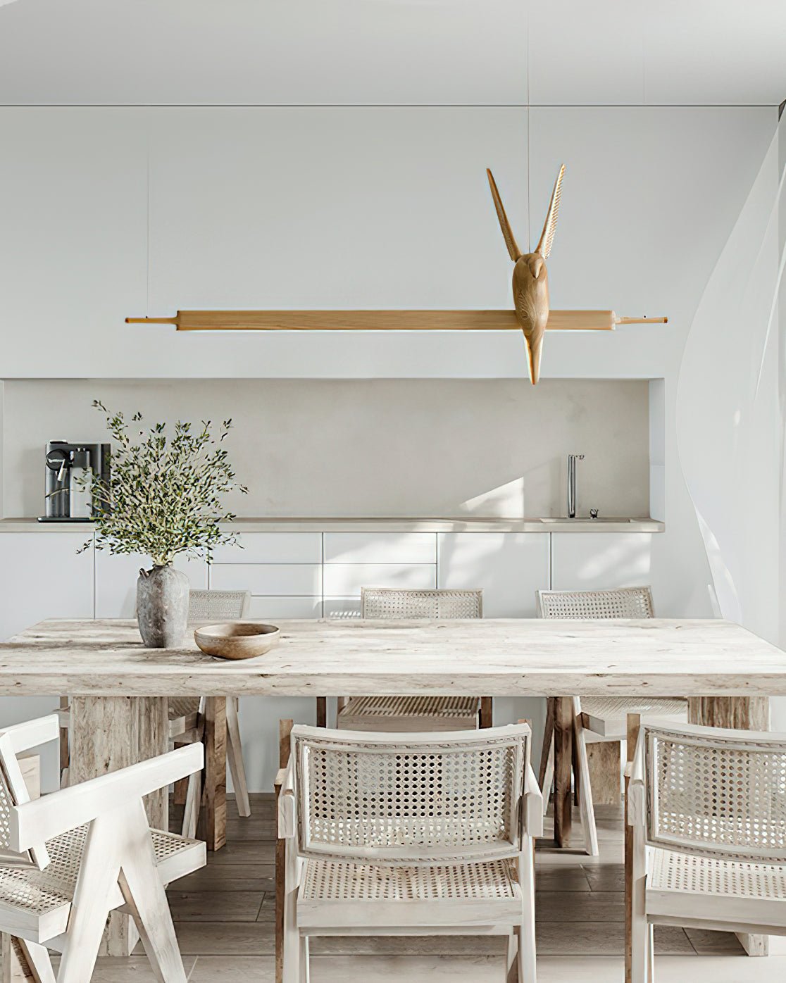 Varinisra Sculptural Oak Pendant Light