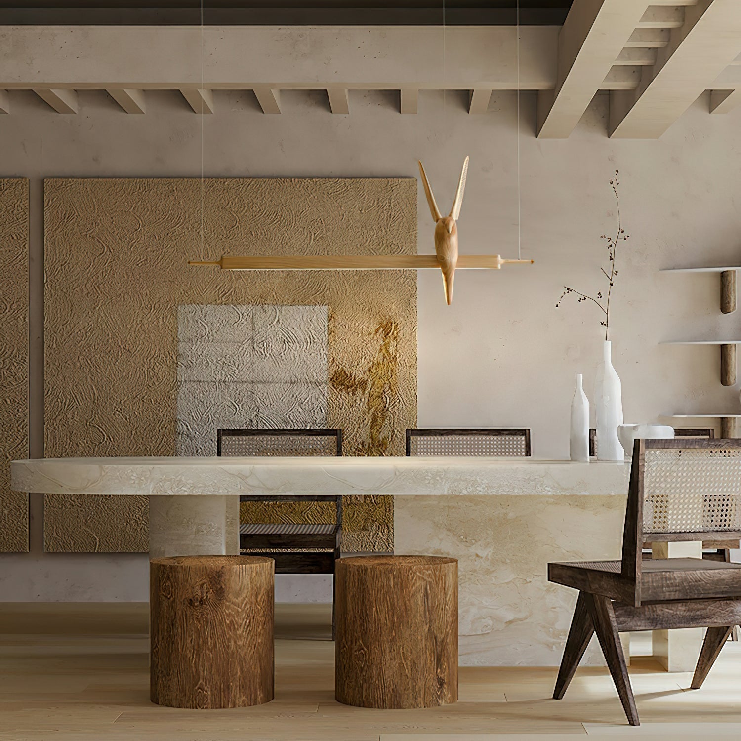 Varinisra Sculptural Oak Pendant Light
