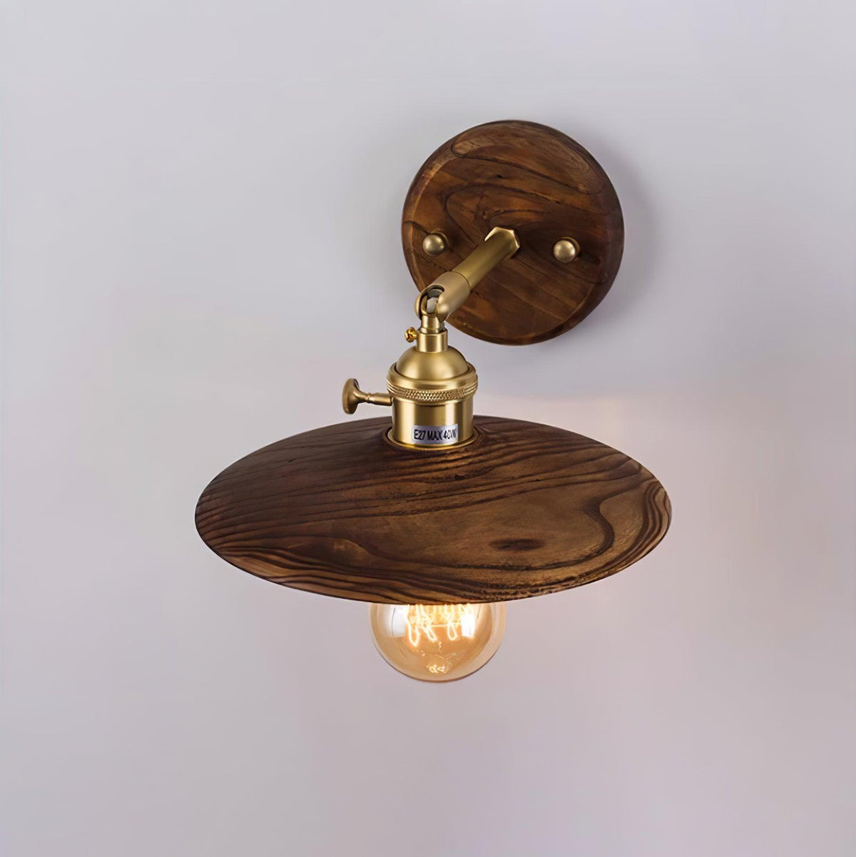 Auroelia Brass Rustic Wall Lamp