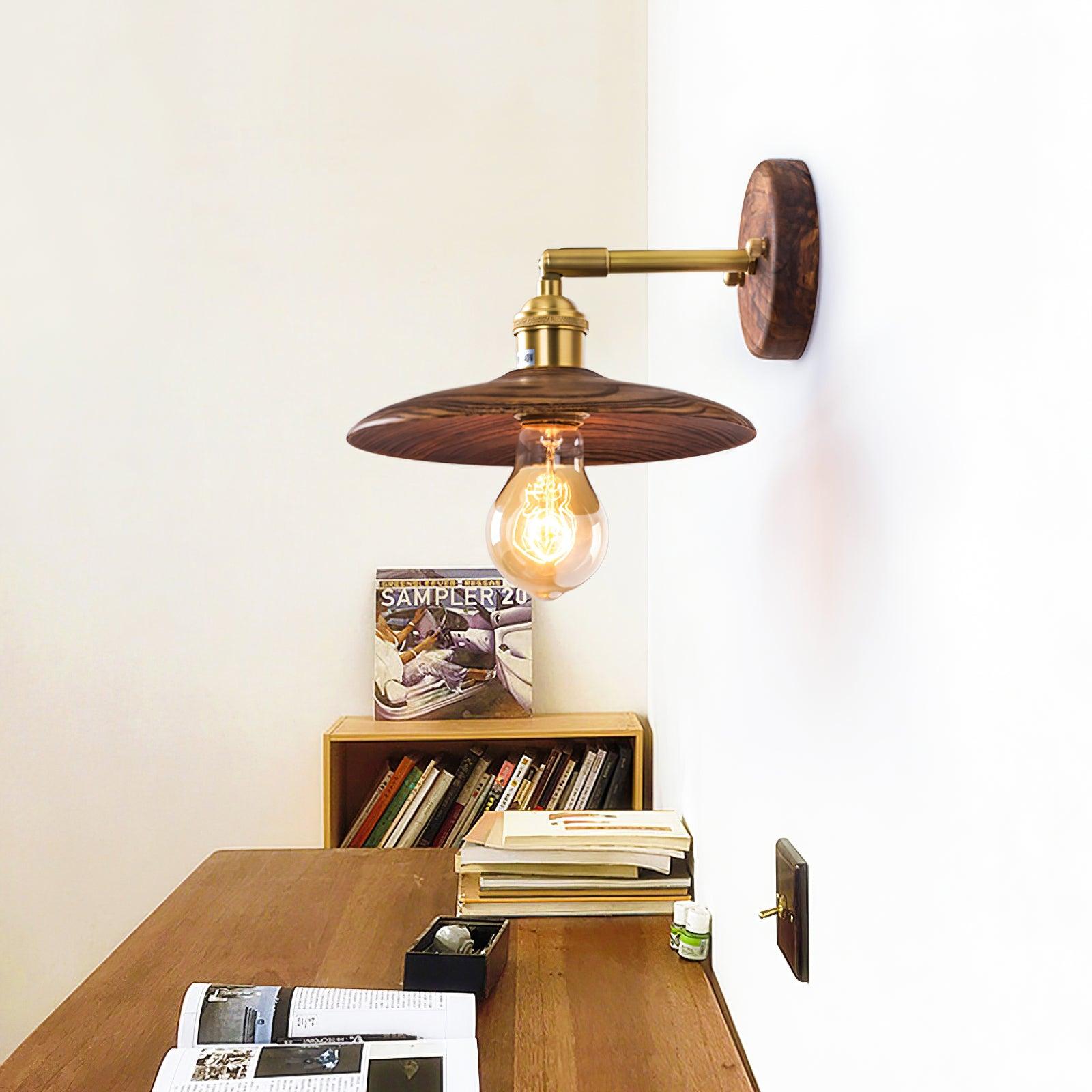 Auroelia Brass Rustic Wall Lamp