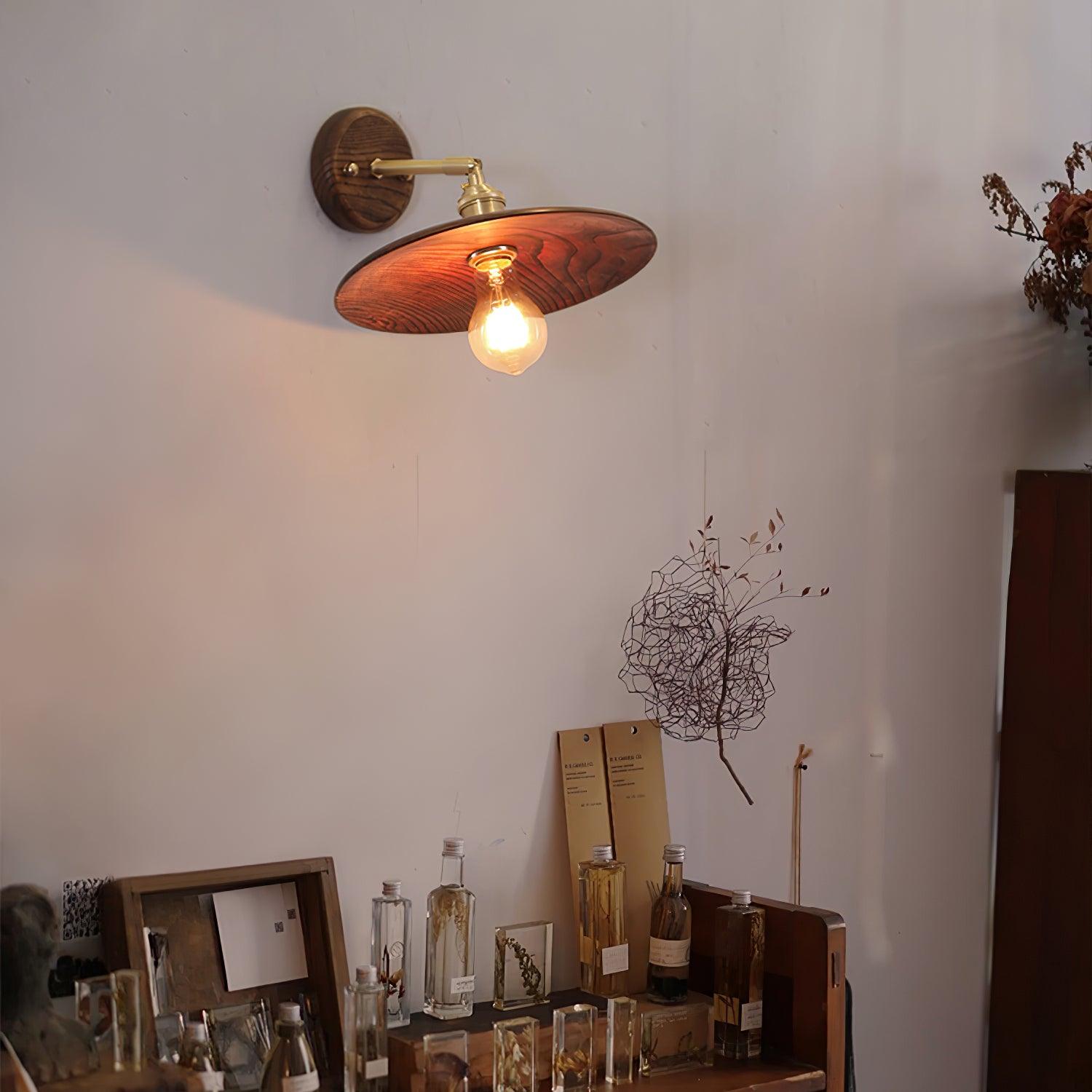 Auroelia Brass Rustic Wall Lamp