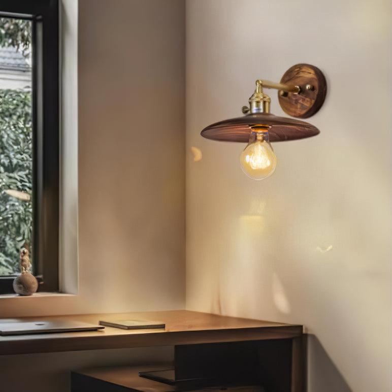 Auroelia Brass Rustic Wall Lamp