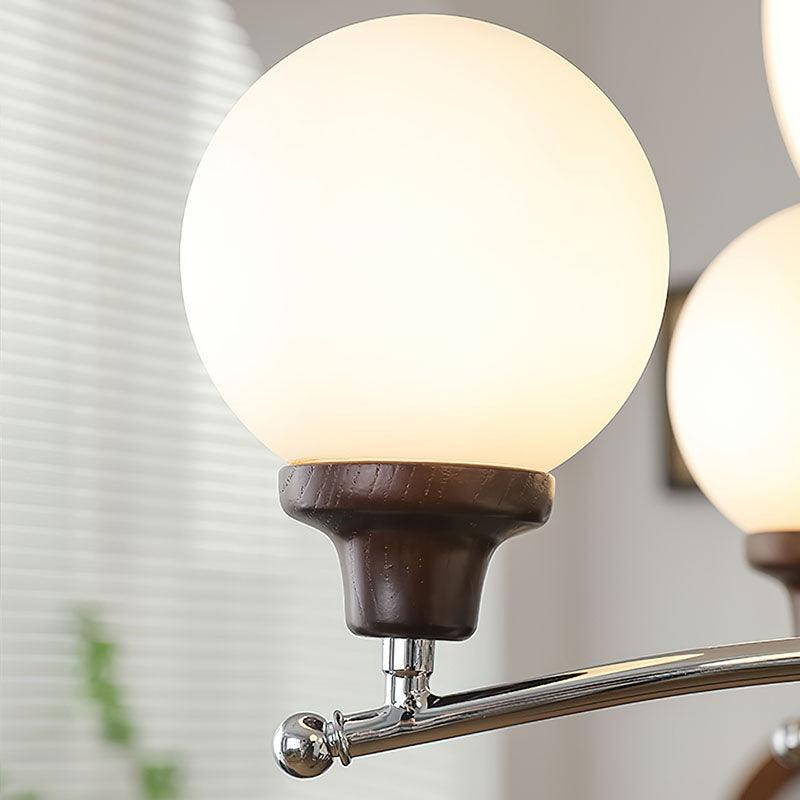 Elvanella Chandelier Walnut Glass Balls