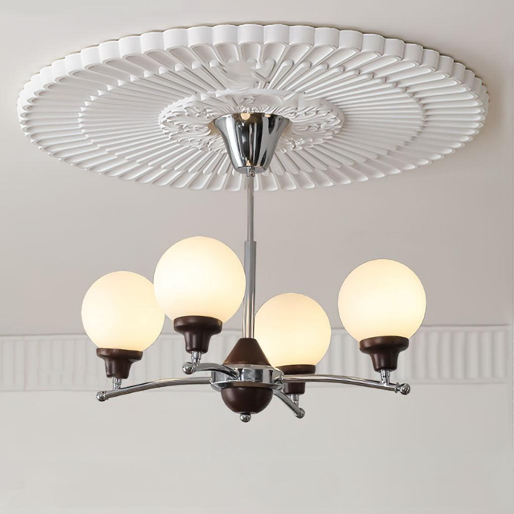 Elvanella Chandelier Walnut Glass Balls