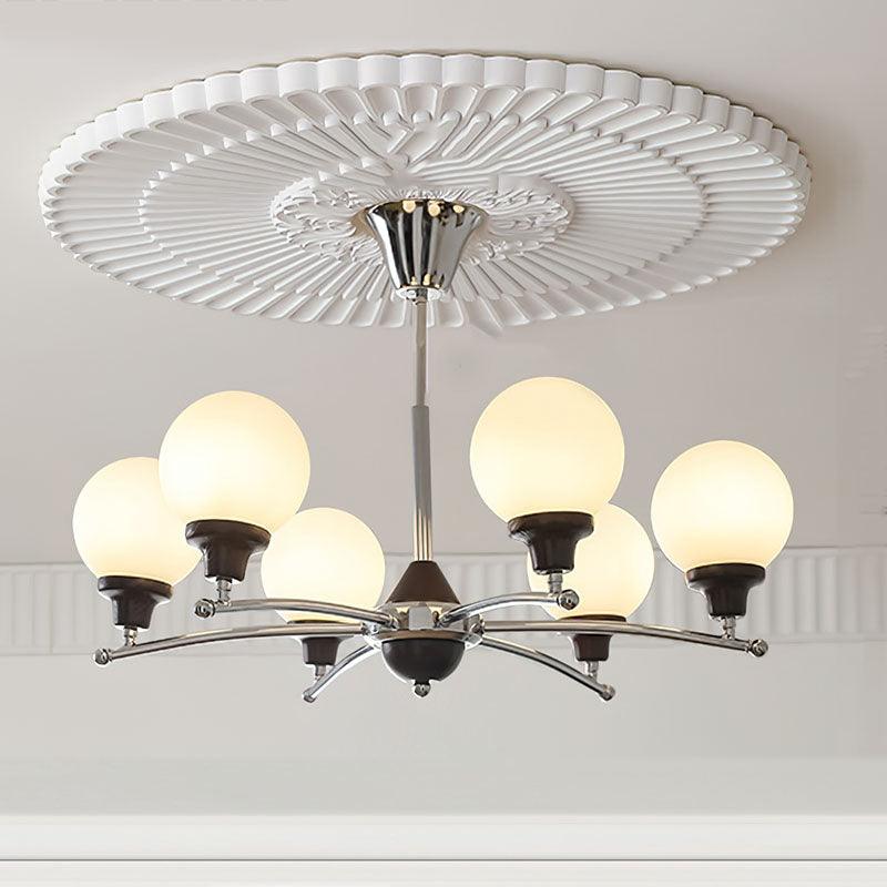 Elvanella Chandelier Walnut Glass Balls