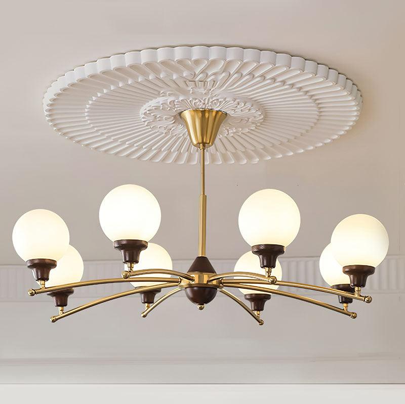 Elvanella Chandelier Walnut Glass Balls