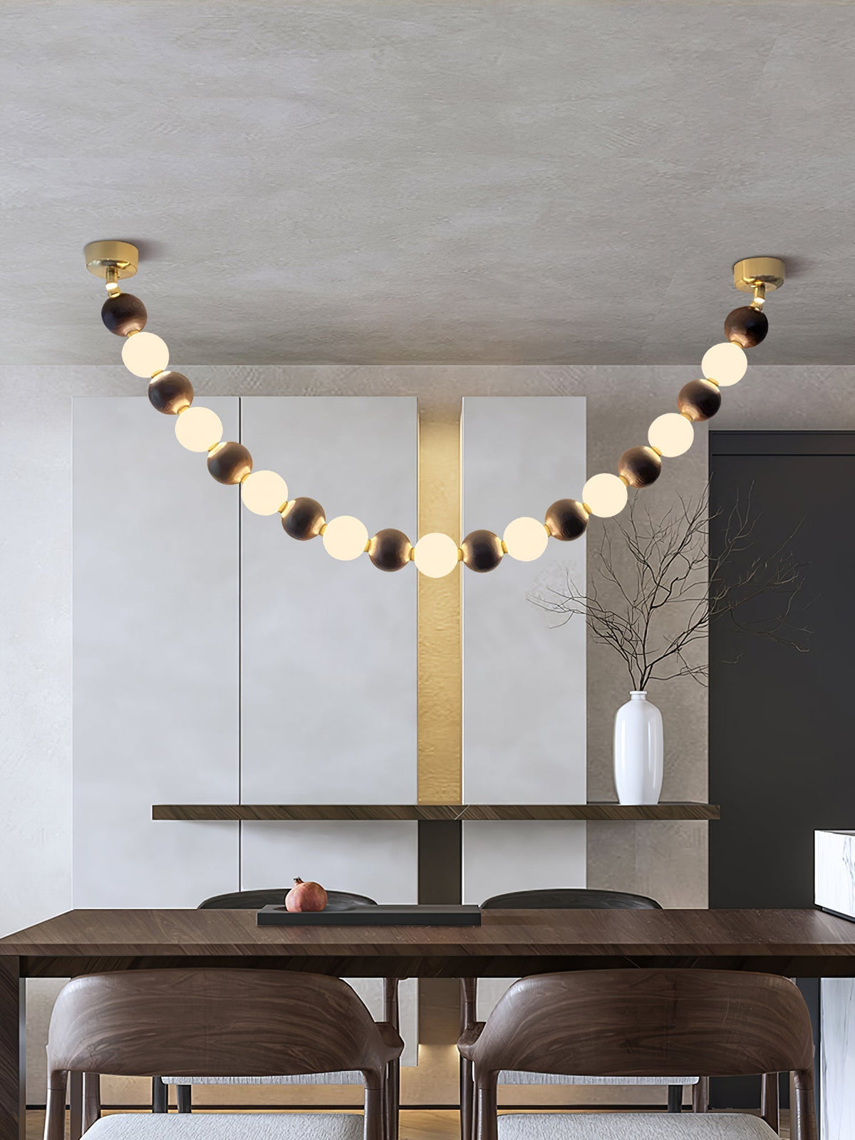 Aldisira Chandelier Walnut Bead Necklace