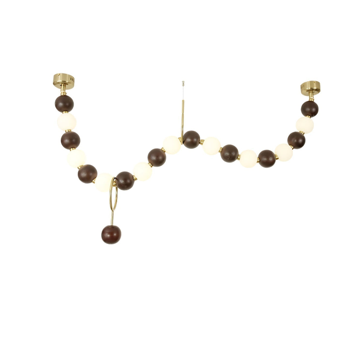 Aldisira Chandelier Walnut Bead Necklace