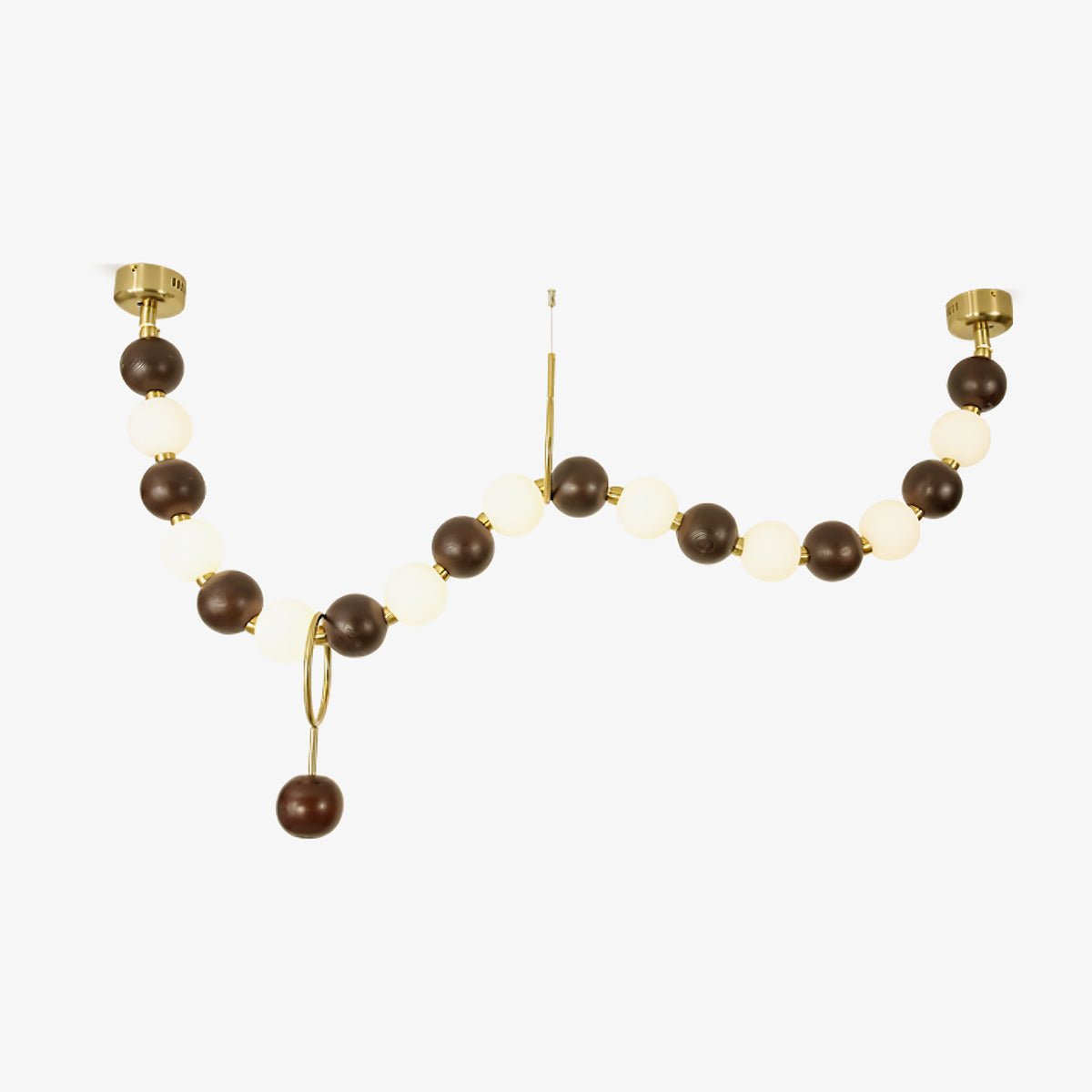 Aldisira Chandelier Walnut Bead Necklace