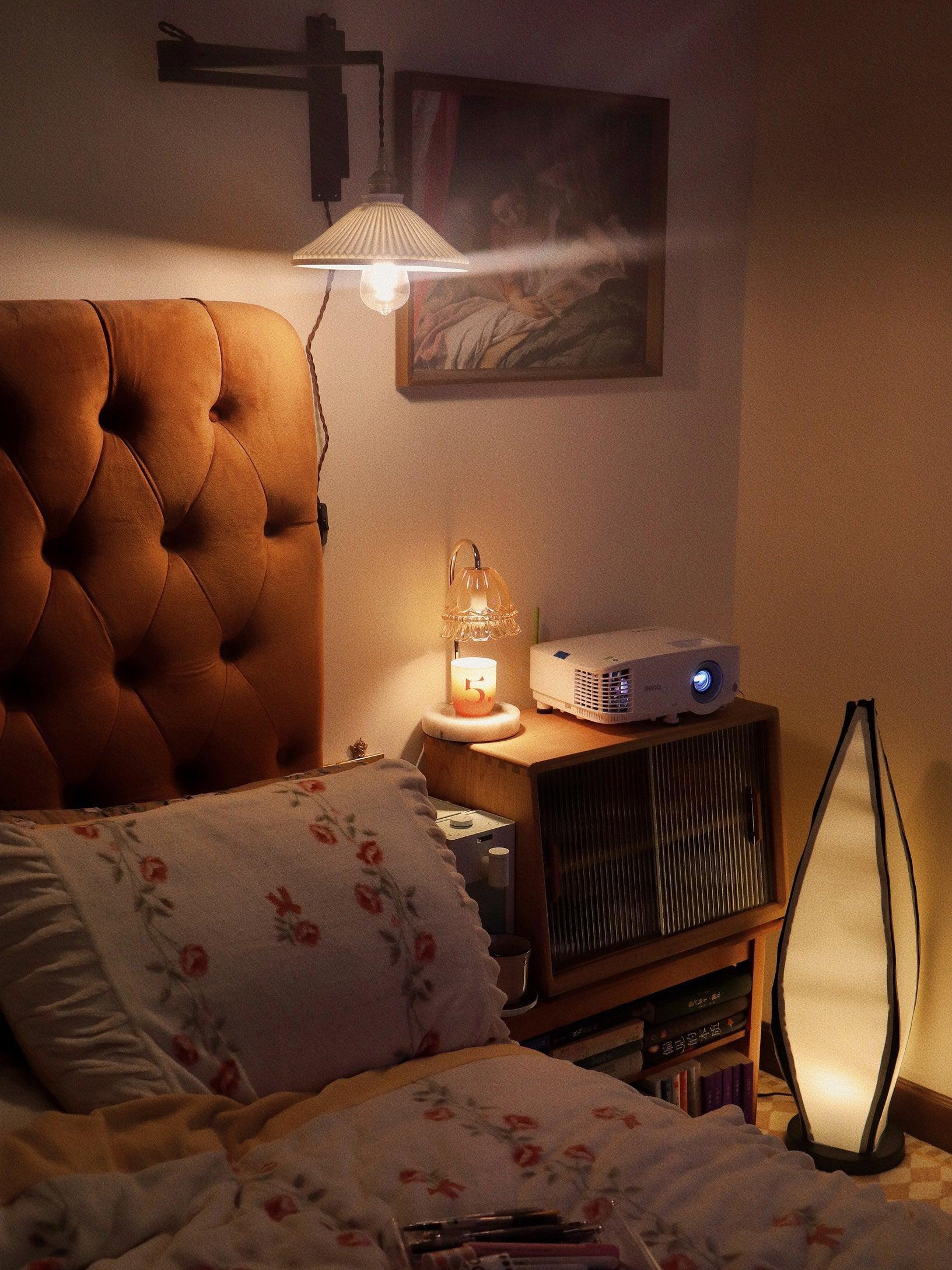 Sathen Nordic Art Telescopic Walnut Ceramic Wooden Wall Lamp