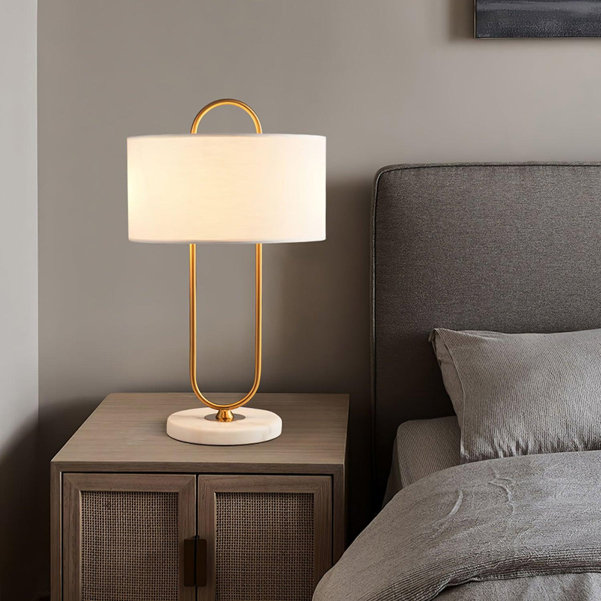 Ripj Marble Fabric Table Lamp
