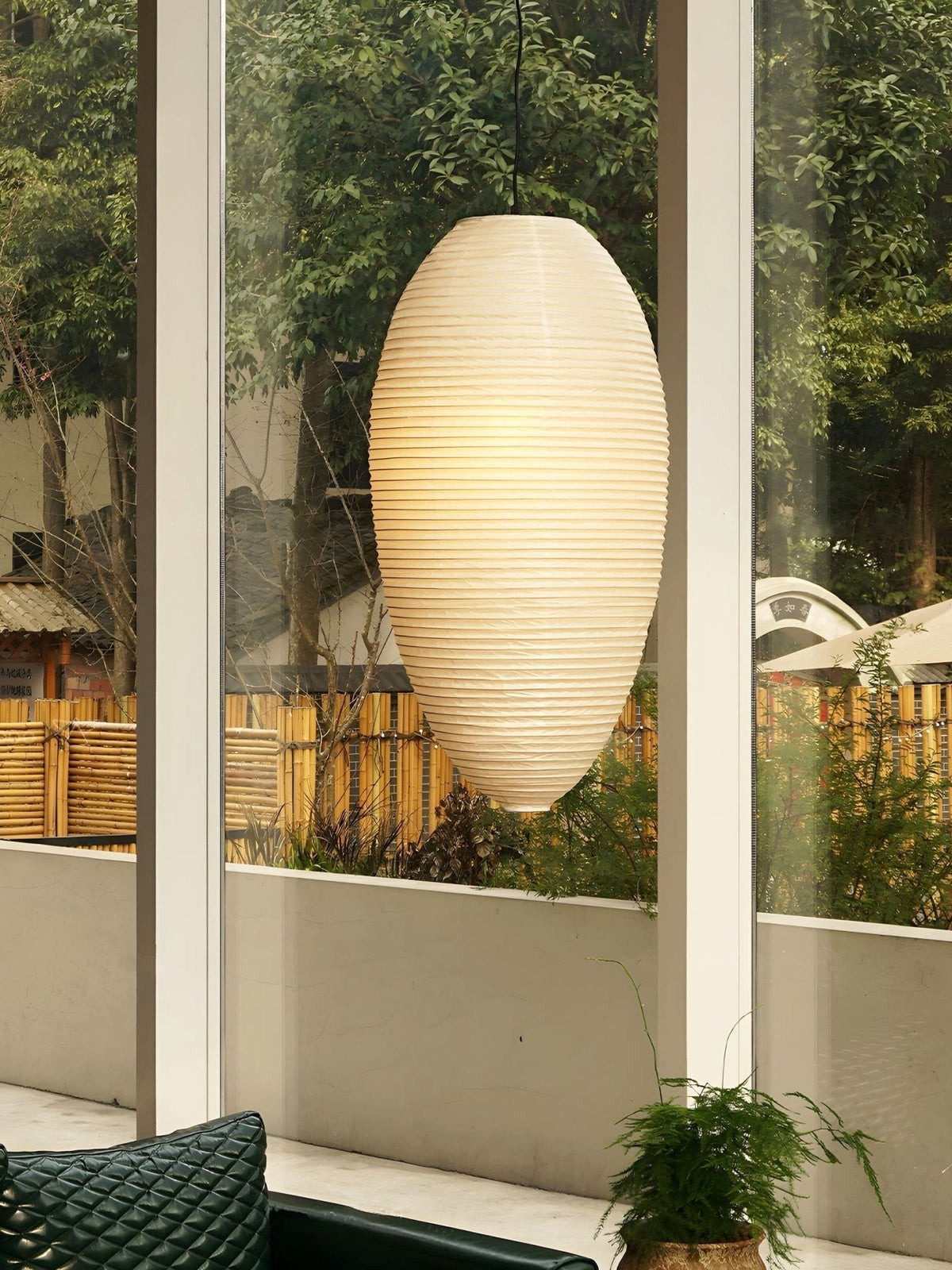 Myraean Modern Minimalist Wabi Chestnut Paper Bamboo Pendant Lamp