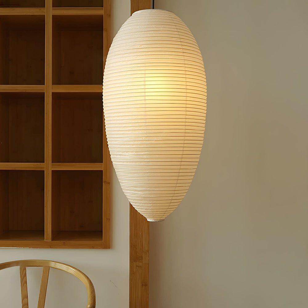 Myraean Modern Minimalist Wabi Chestnut Paper Bamboo Pendant Lamp
