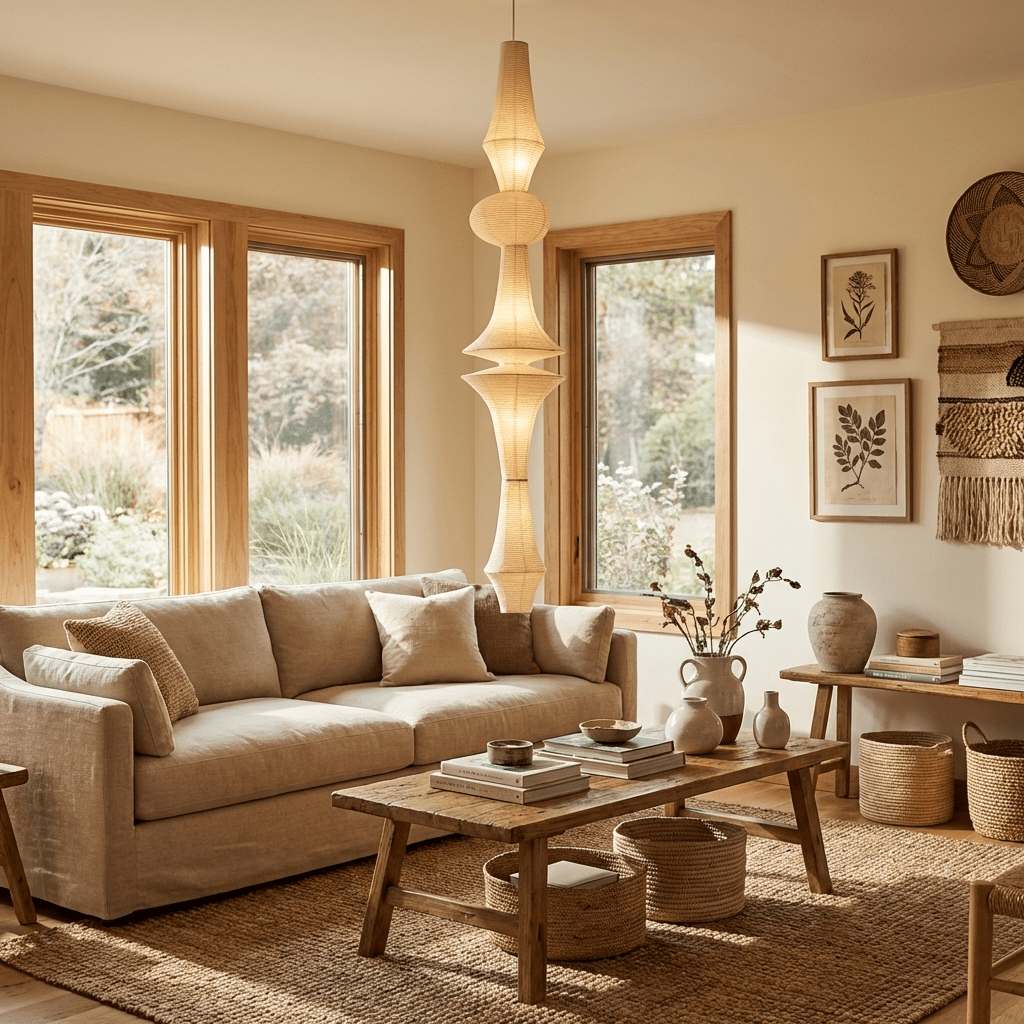 Elmsridge Washi Paper E Pendant Light